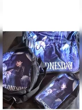 Wednesday TV Series Bags & Backpack Set. New In Sealed Bag.
